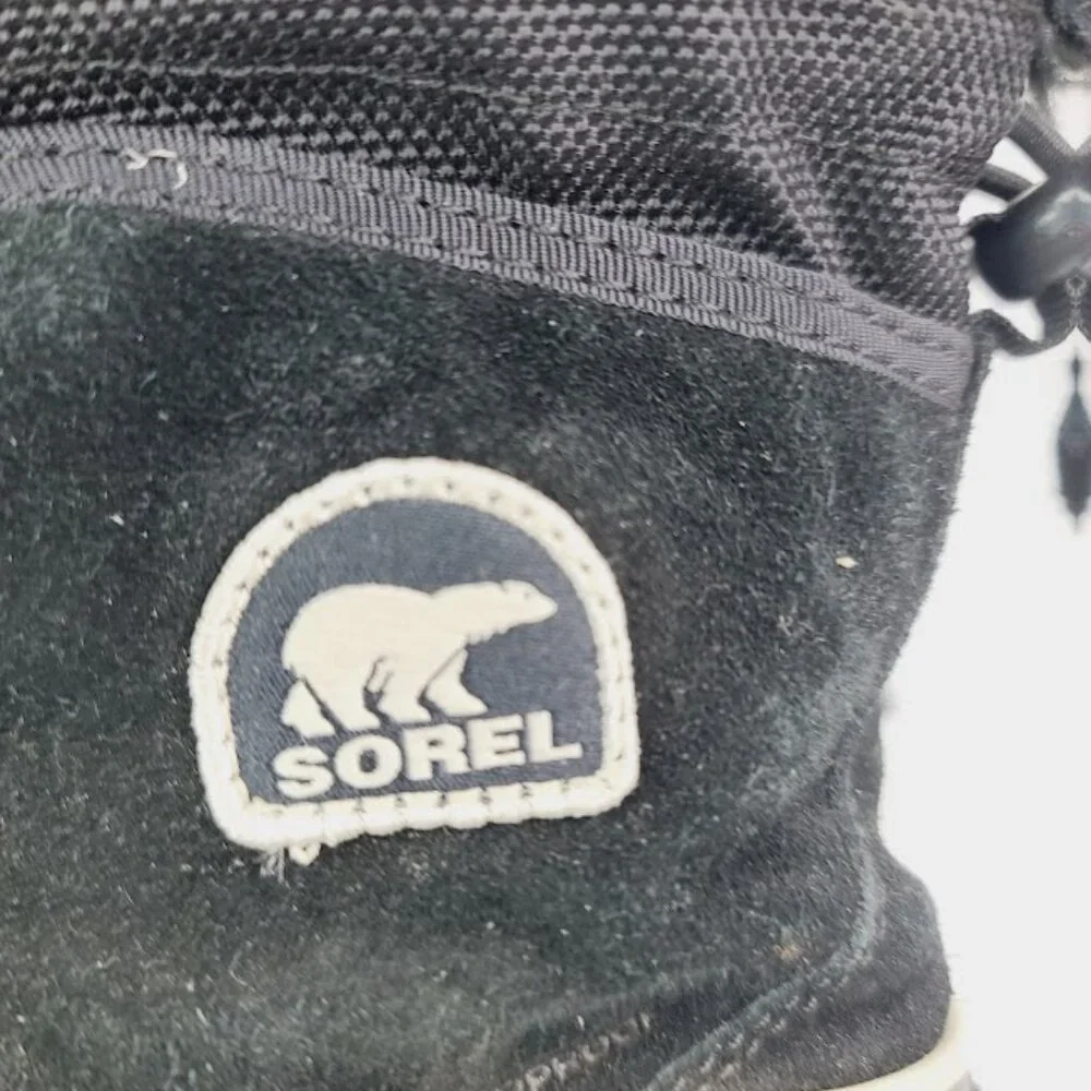 Sorel Girl's Black Torino III NY2636-010 Suede Fur Ankle Winter Snow Boot Size 4